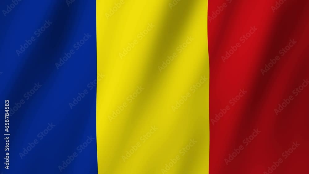 Romania Flag. National 3d Romania flag waving. Flag of Romania footage video waving in wind. Flag of Romania 4K Animation Romania Flag. National 3d Romania flag waving. Flag of Romania footage video waving in wind. Flag of Romania 4K Animation