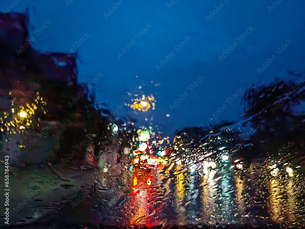 Naklejka premium christmas tree in the night