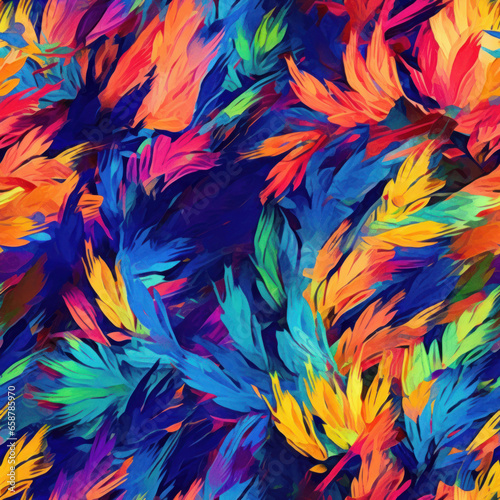 Colorful abstract floral seamless pattern.