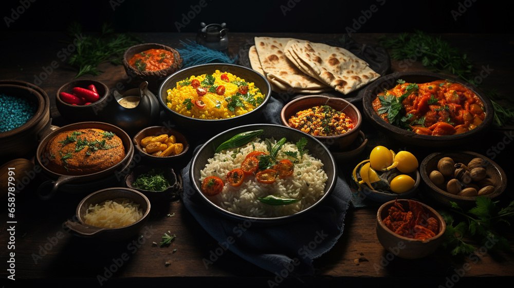 Typical Arab Typical Arab food and products, interesting aromas and colours Stock ...