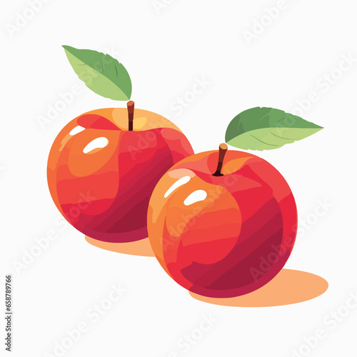 Nectarines in cartoon  doodle style. 2d vector illustration in logo  icon style. AI Generative