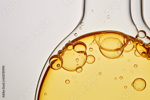 Close-up of oily facial serum drop.