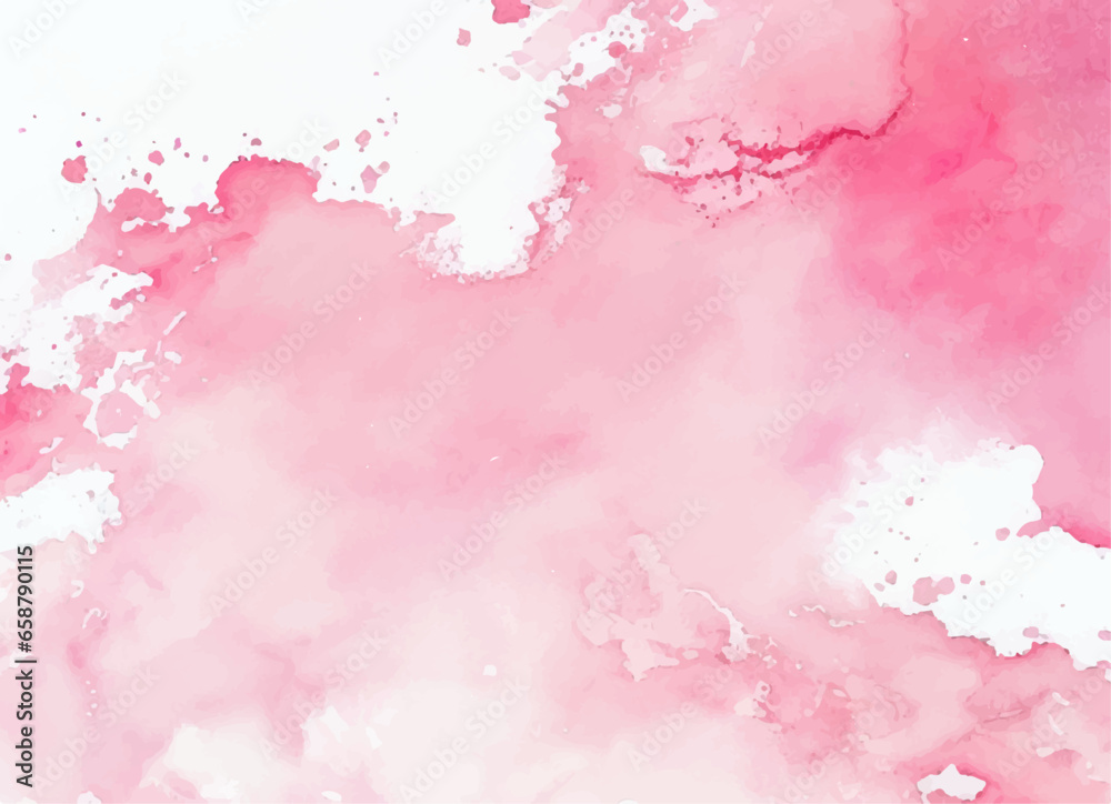 Abstract watercolor background with splashes, Pink watercolor