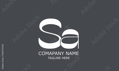 Alphabet letters Initials Monogram logo SA, AS, S and A