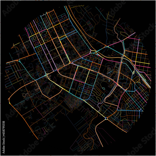 Colorful Map of Aktobe, Aktobe Province with all major and minor roads.