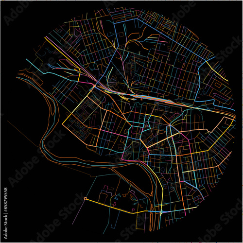 Colorful Map of Kyzylorda, Kyzylorda Province with all major and minor roads.