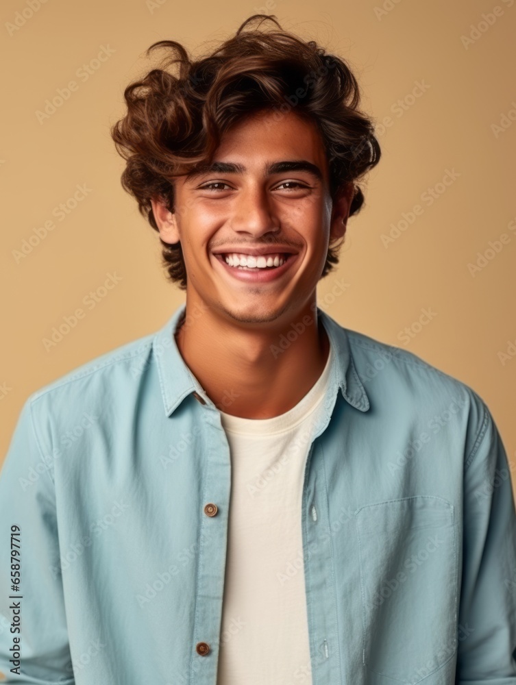 Happy european man in casual clothing against a neutral background Happy european man in casual clothing against a neutral background
