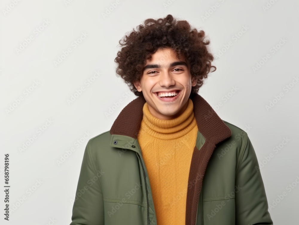 Happy european man in casual clothing against a neutral background Happy european man in casual clothing against a neutral background