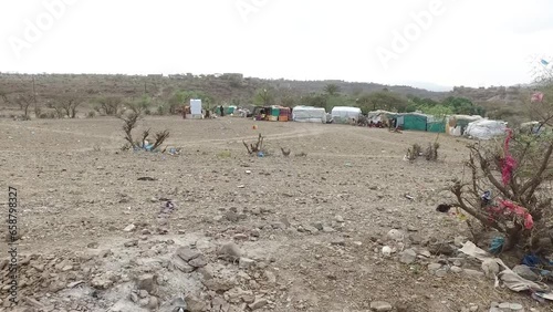 A camp for those displaced from the war in Yemen - Taiz