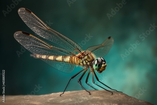 Dragonfly on background. Generative AI © Clio