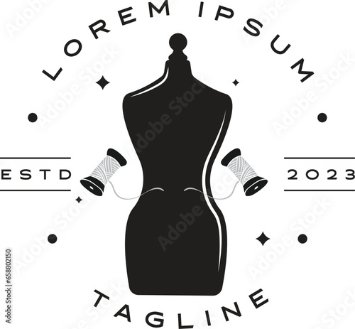 Mannequin icon isolated on white background. Vector art.
