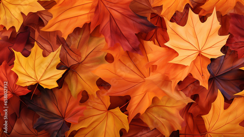 Autumn art background, fall colors, leaves in forest