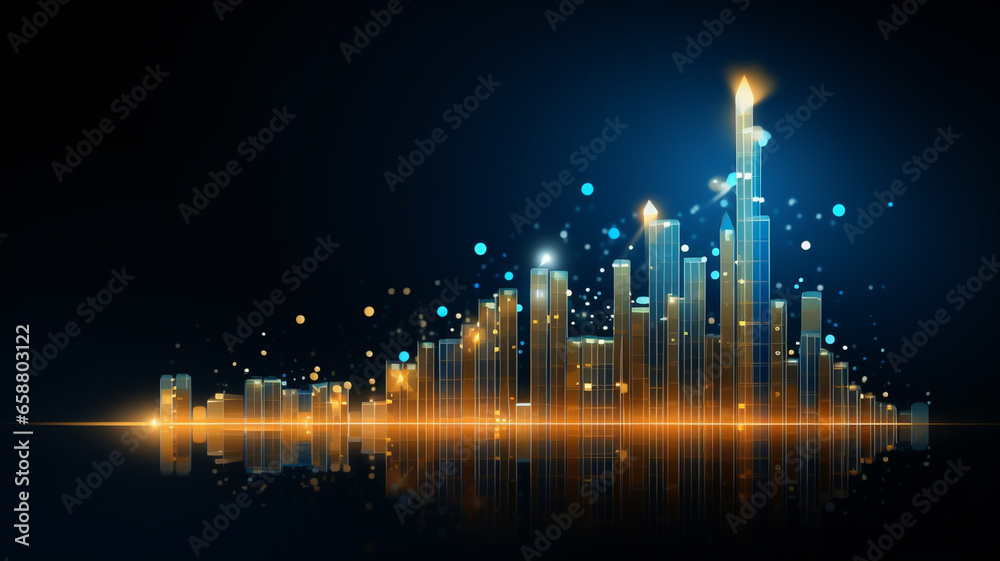 Technology 3d bright blue modern data conncection background banner or header