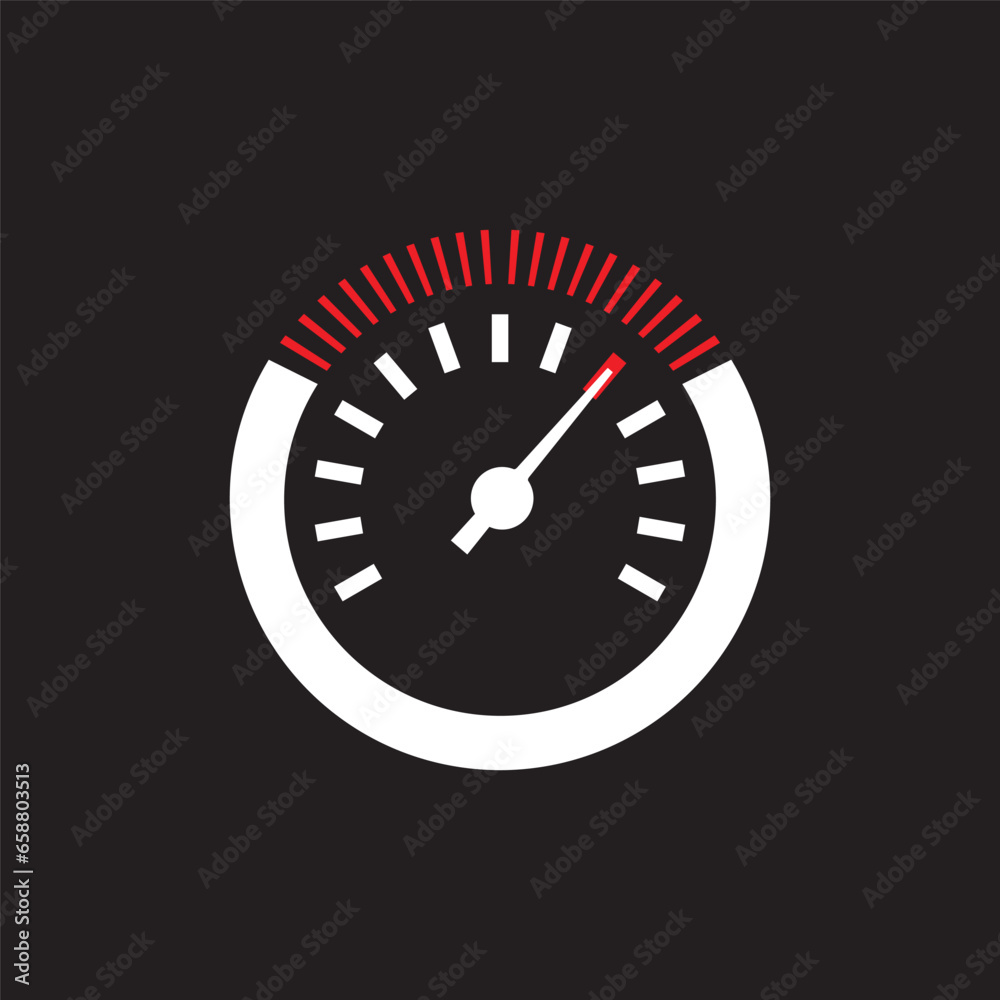 Speedometer scales. Collection of speedometer icons isolated on a white
