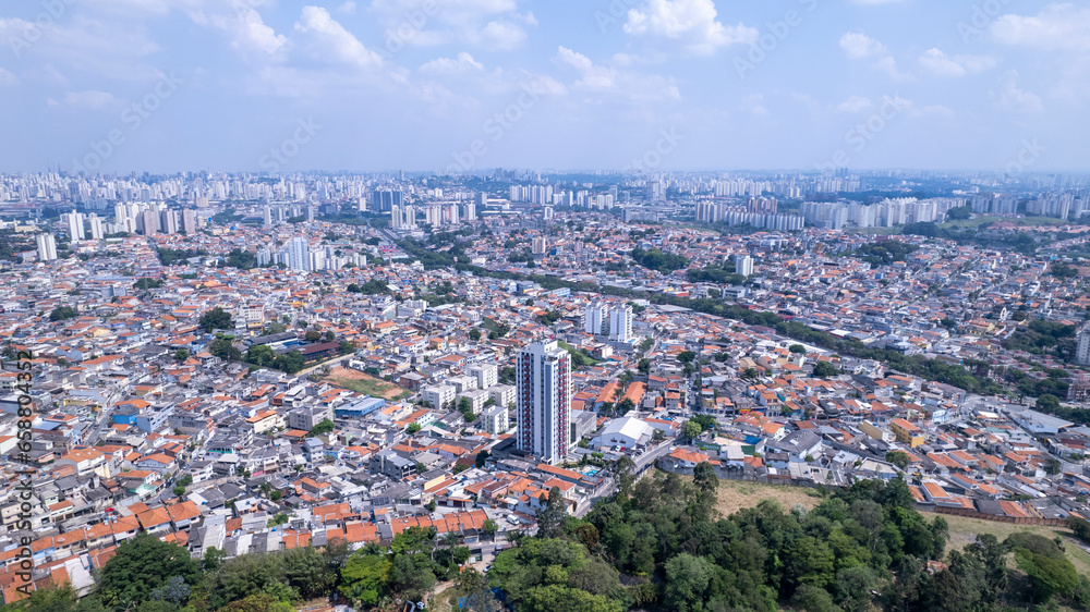 Aerial view of the parish of O. In São Paulo, SP