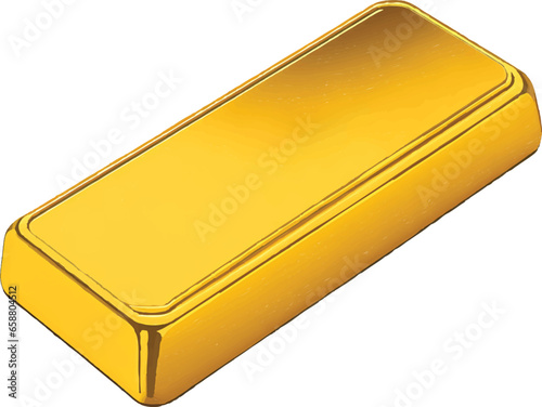 Gold Bar Illustration Vector Format