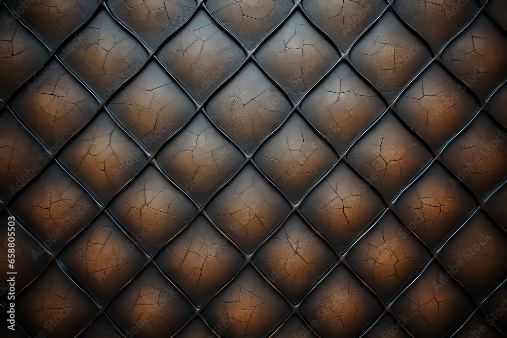 Fototapeta premium leather diamond pattern interior home wallpaper