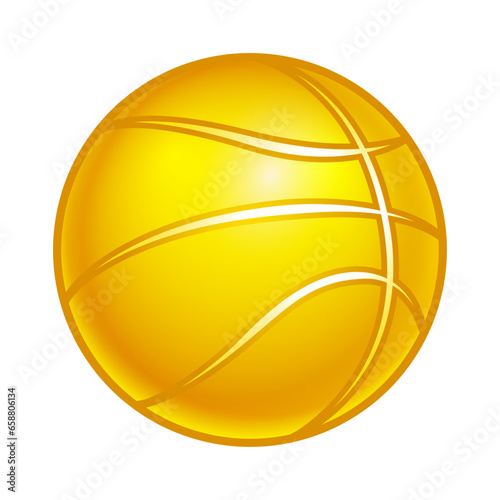 Gold basketball ball