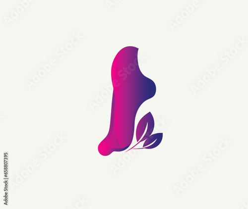 feet mark logo design . feet print logo design