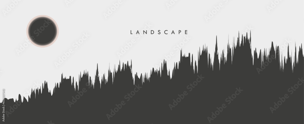 illustration of a silhouette of a death tree landscape illustration of a silhouette of a death tree landscape