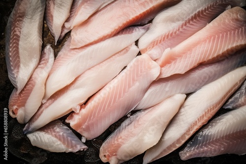 fresh raw fish fillets