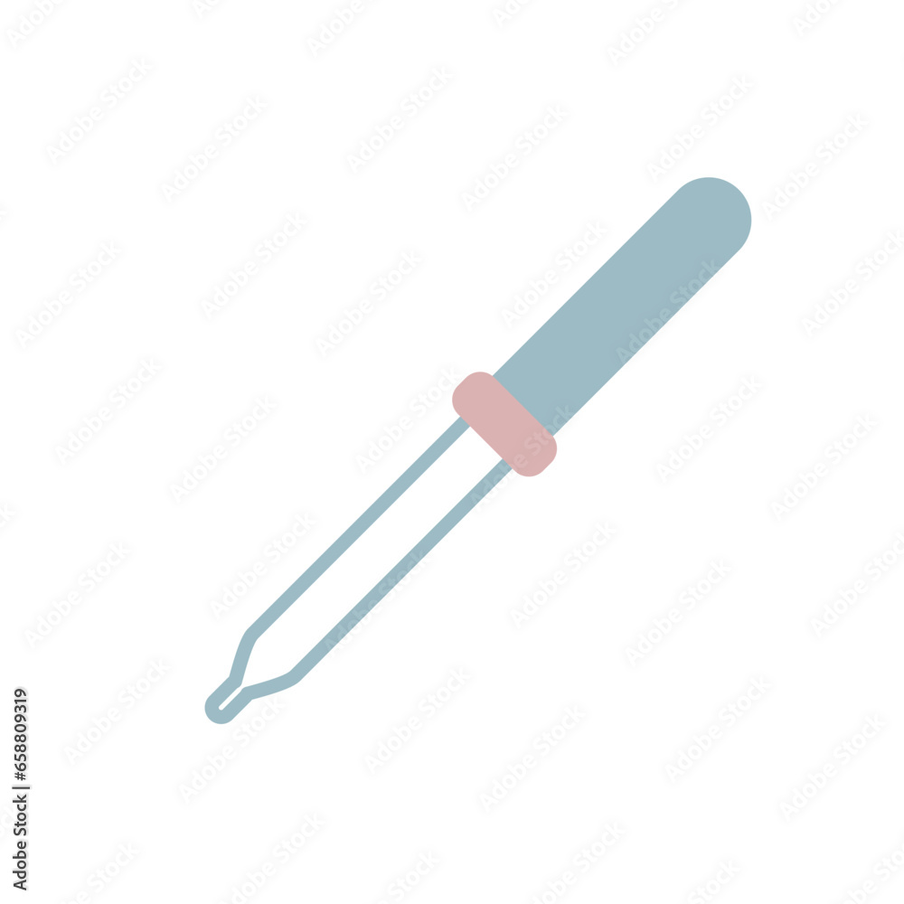 Isolated vector illustration of dropper. Symbol of laboratory analysis, the medical and pharmaceutical industries Isolated vector illustration of dropper. Symbol of laboratory analysis, the medical and pharmaceutical industries