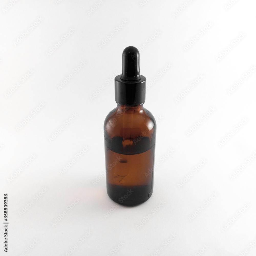 Medicine bottle on white background