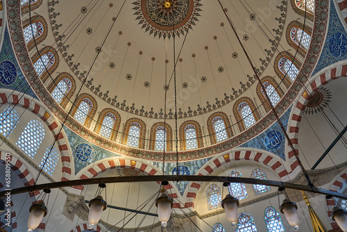 Interior of Rushtem Pasha Mosque, Istanbul, Turkey