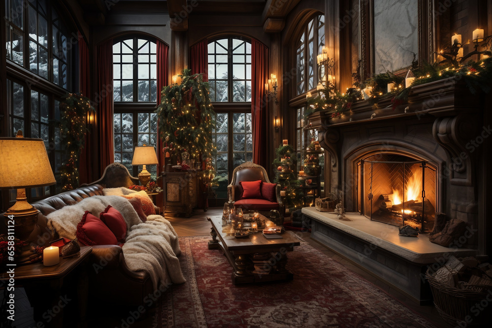 Warmth and Festive Charm, Thoughtfully Adorned Cozy Home for Christmas and New Year Celebrations