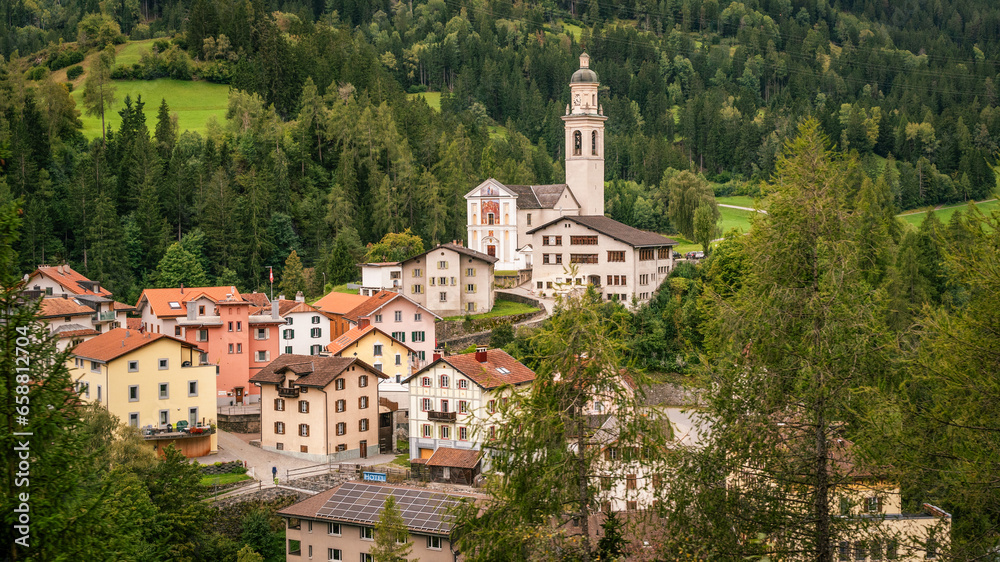 view of the old Swiss town