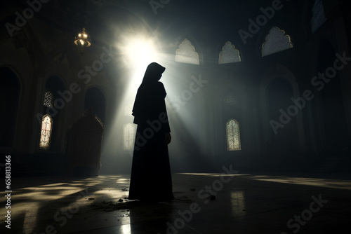 Nun, a member of a religious community leading a nun's life. member of a religious community, praying to God and Jesus Christ, faith religion bible, monastery laurel church, Mother Sister Nun .