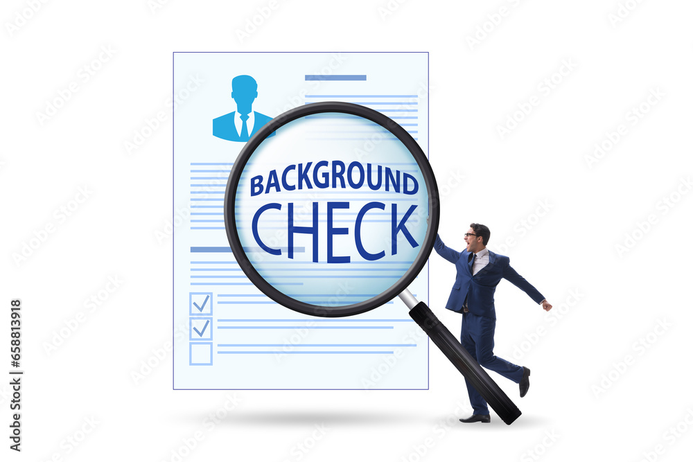 Concept of background security check Concept of background security check