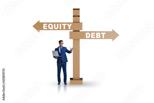 Debt or equity concept as financing options © Elnur