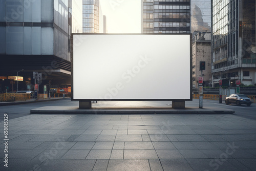 Urban street signage for announcing and marketing, marketing, billboard, blank white space for advertising and displaying posters and signage announcement