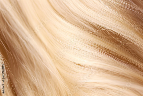 Background photo of beautiful bright blonde hair, close up back view
