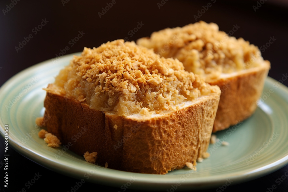Bread topped with pork floss generative AI Bread topped with pork floss generative AI