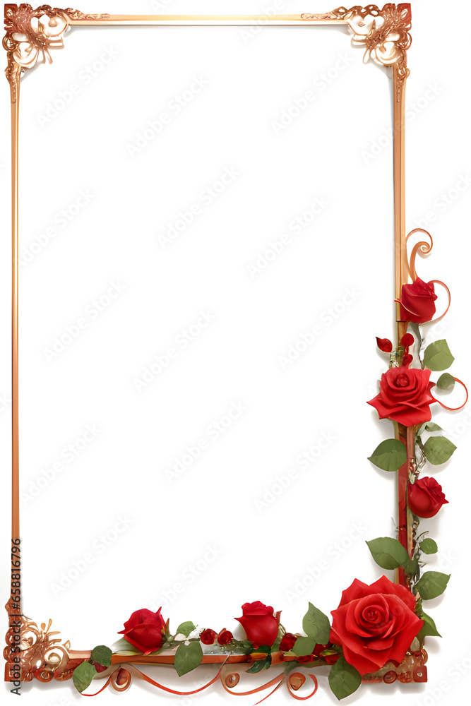 Obraz premium Flower Border Frame PNG Image Transparent Background
