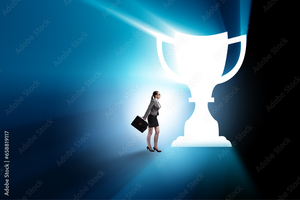 Obraz premium Concept of award with business people