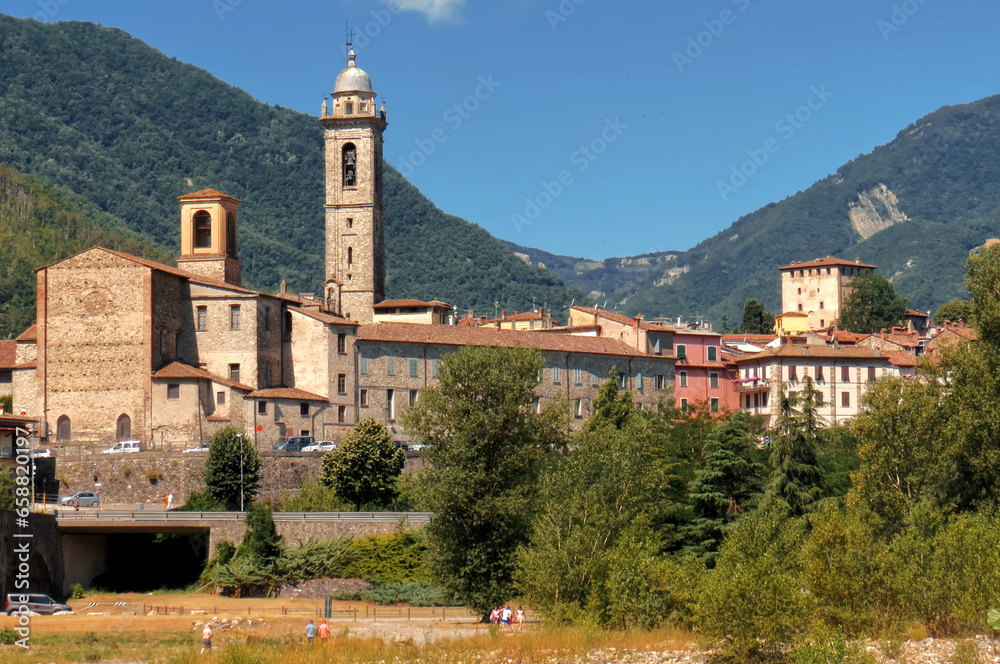 Medieval village of Bobbio in the province of Piacenza.