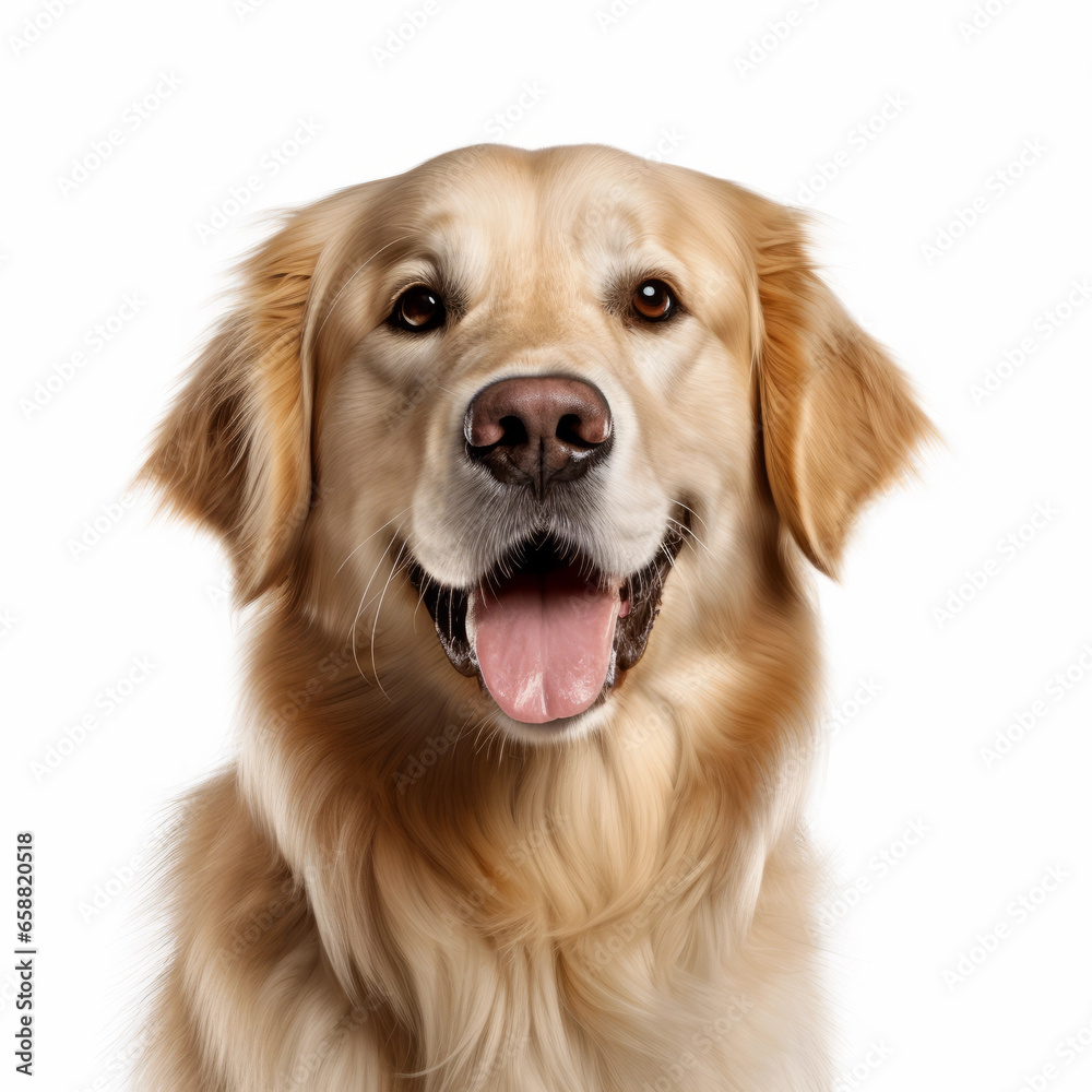 Golden Retriever isolated white Golden Retriever isolated white