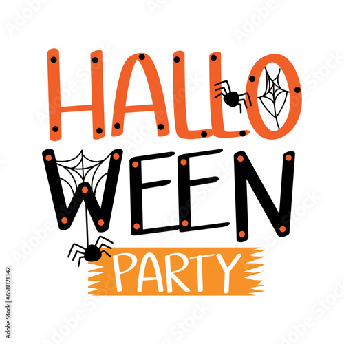 halloween party text illustration
