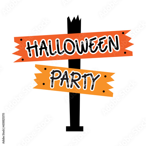 halloween party signboards