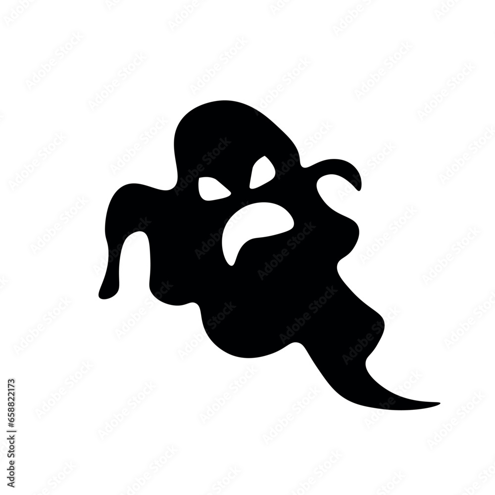 Creepy ghost on white background Creepy ghost on white background