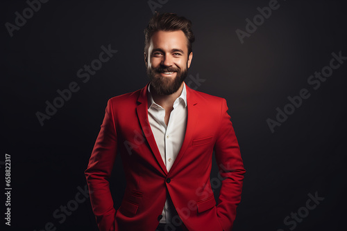 Professional headshot photography - Colourful - Male - Red