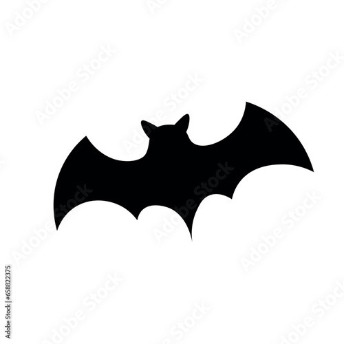 Creepy bat on white background