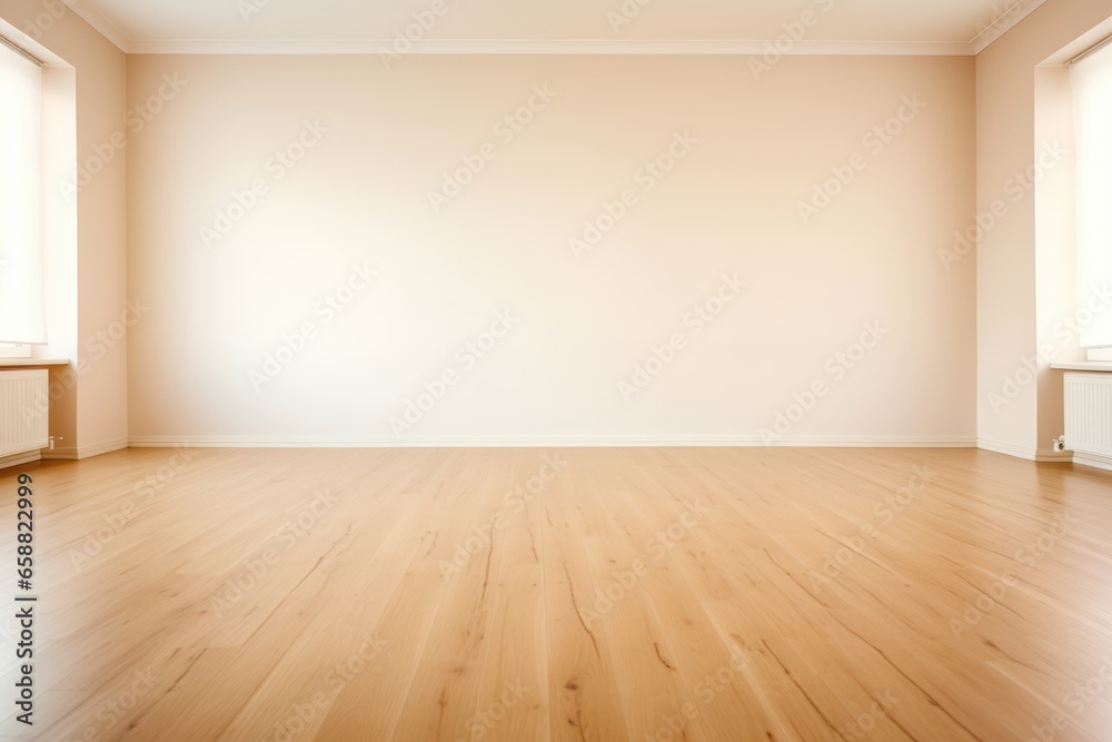 Empty room with wooden floor Empty room with wooden floor