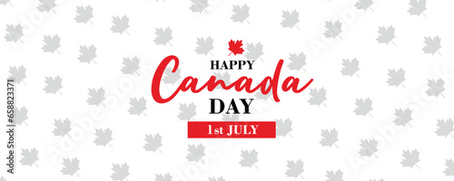 Greeting banner for Canada Day