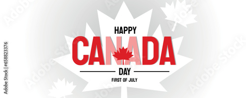 Greeting banner for Canada Day