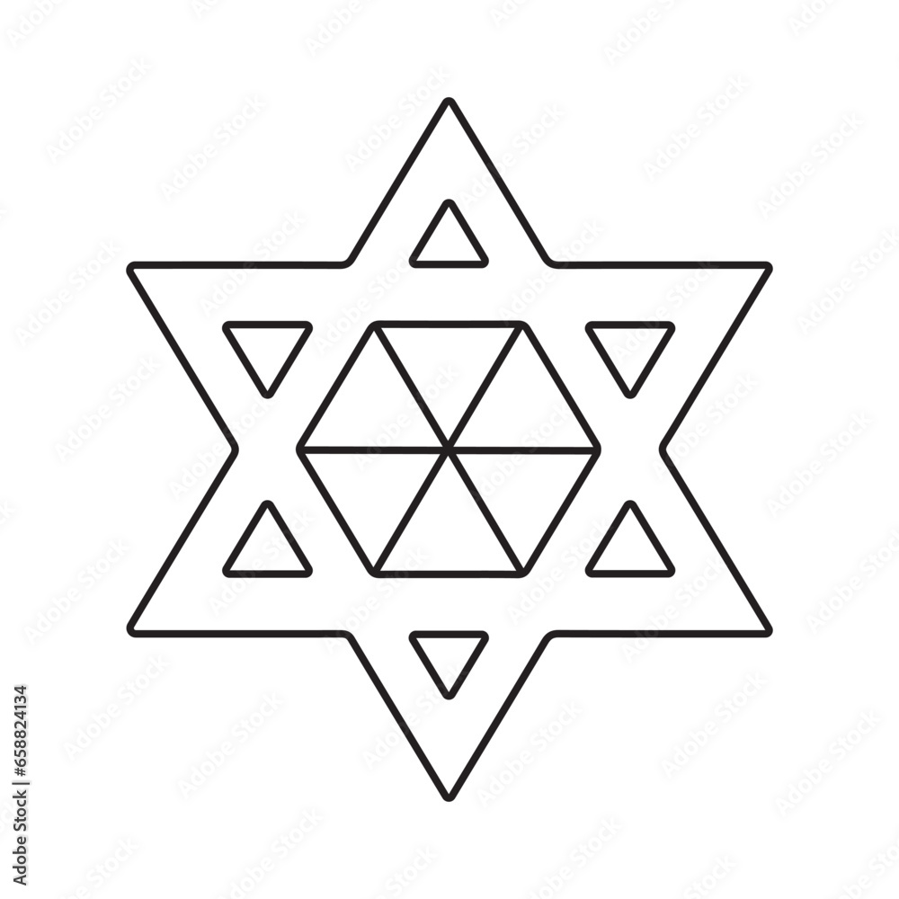 Star of David on white background. Symbol of Judaism Star of David on white background. Symbol of Judaism