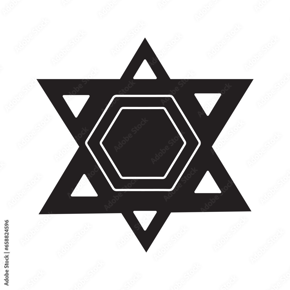 Star of David on white background Star of David on white background